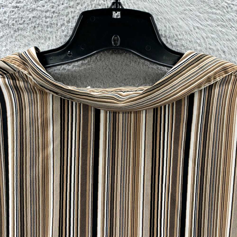 Apt. 9 Womens Striped Brown White 2X Button Up Bl… - image 8