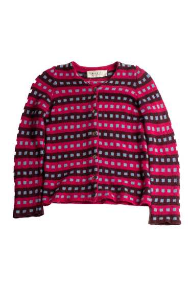 Marni Red Wool + Cashmere Knit Cardigan