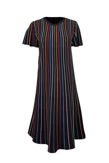 Red Valentino - Black w/ Multicolor Stripe Knit Dr