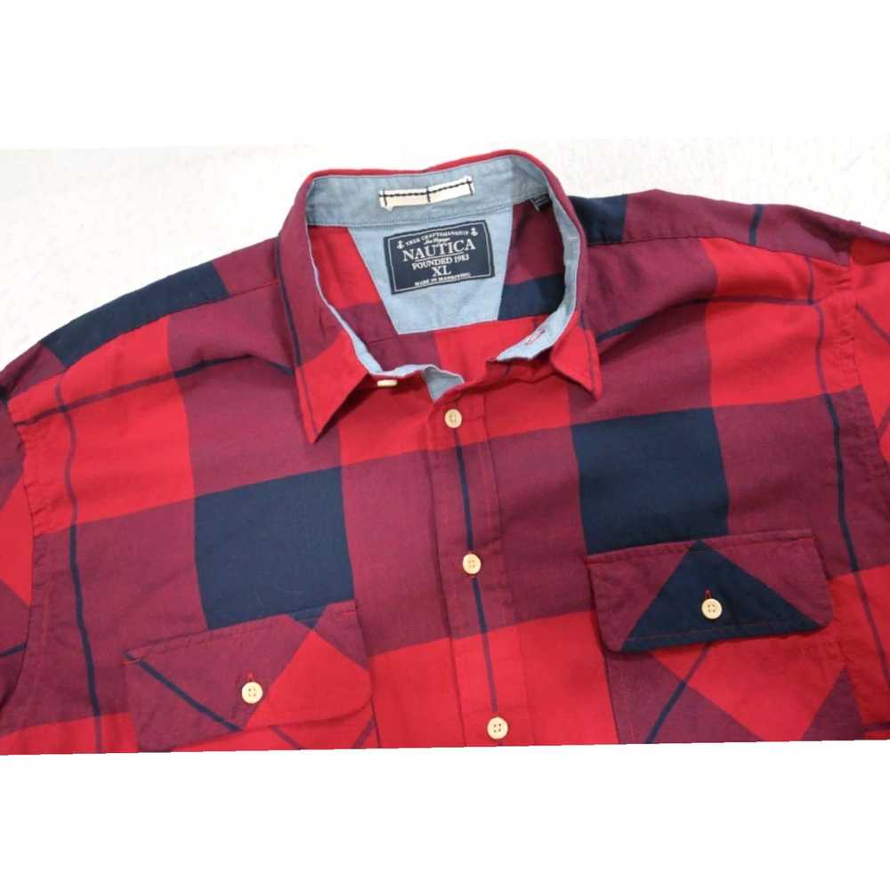 Nautica Authentic Mens XL Classic Fit Plaid Patte… - image 5