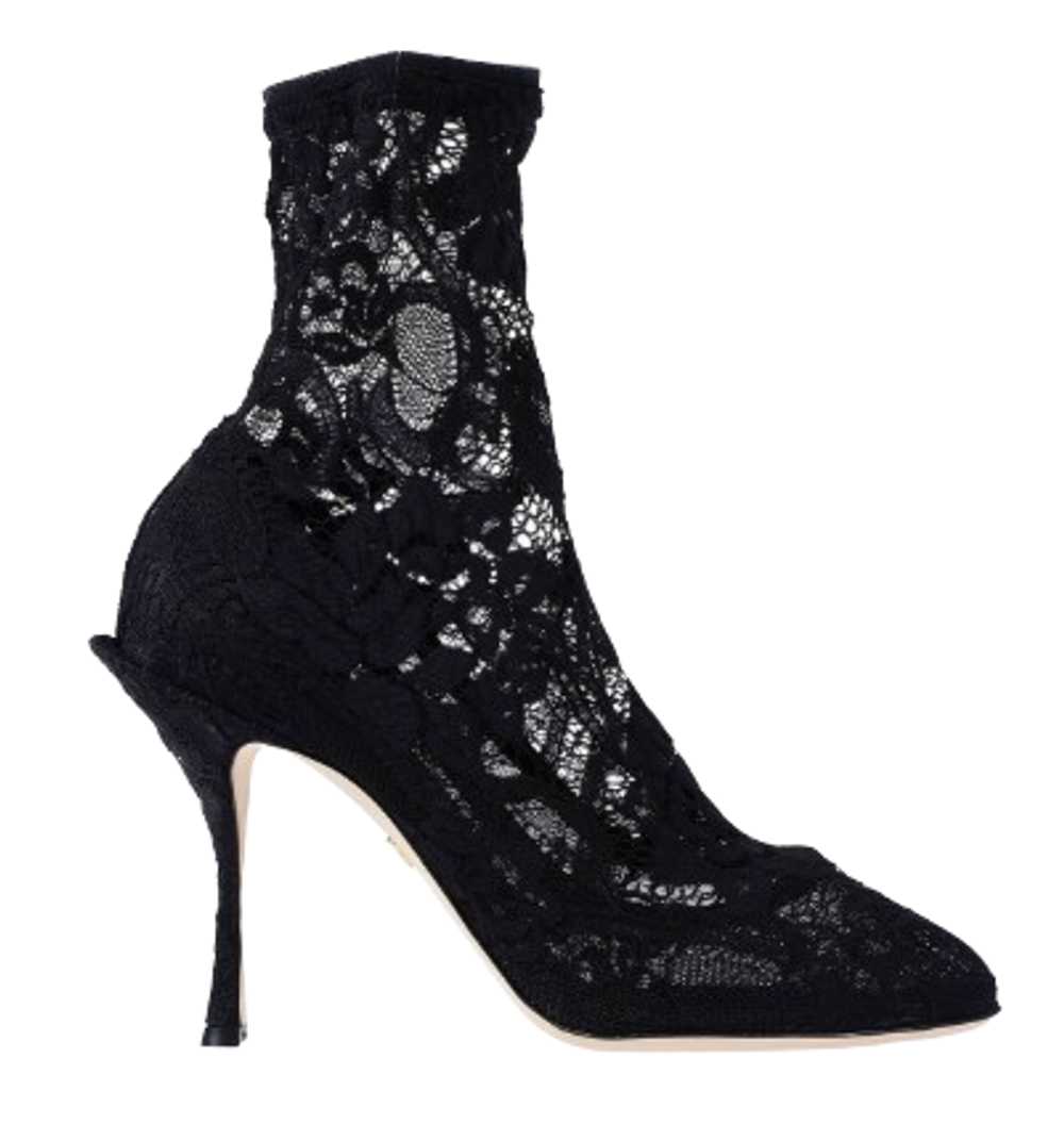 Product Details Dolce & Gabbana Black Lace Sock H… - image 1