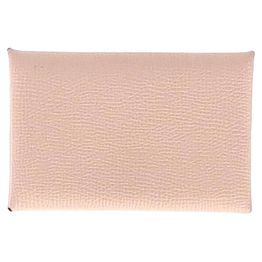 Product Details Hermes Light Pink Calvi Card Hold… - image 1