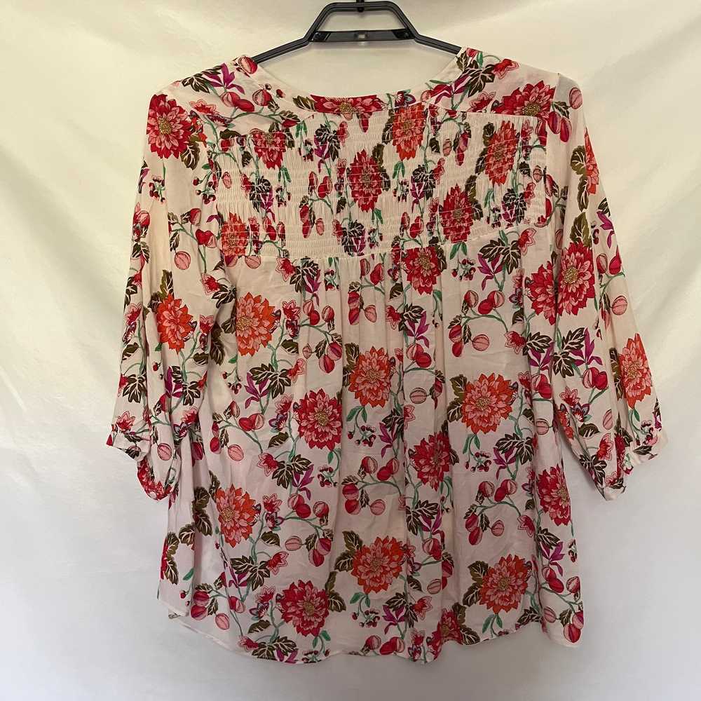 ROSE & OLIVE Floral Popover Womens Top Sz 1X Smoc… - image 7