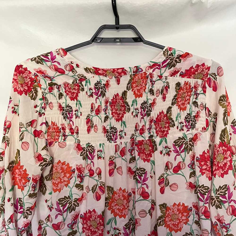 ROSE & OLIVE Floral Popover Womens Top Sz 1X Smoc… - image 8