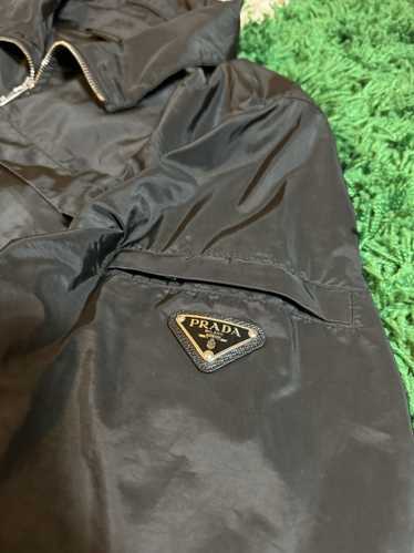 Prada PRADA BLACK NYLON JACKET MEDAL LOGO