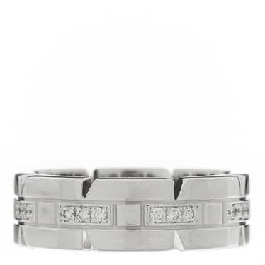 CARTIER 18K White Gold Diamond Tank Francaise Ban… - image 1