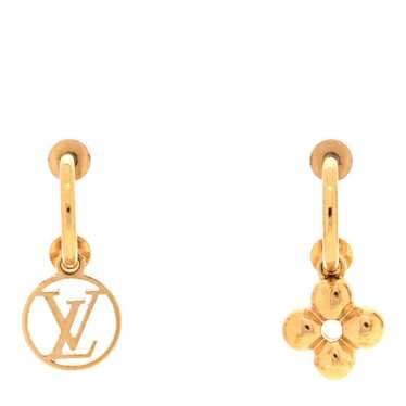 LOUIS VUITTON Brass Blooming Earrings Gold - image 1