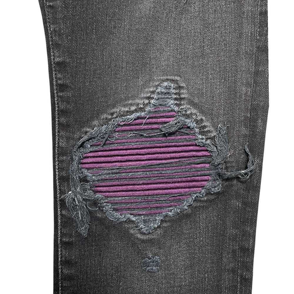 Amiri Amiri MX1 Violet Ultra Suede Patch Jeans Ag… - image 3