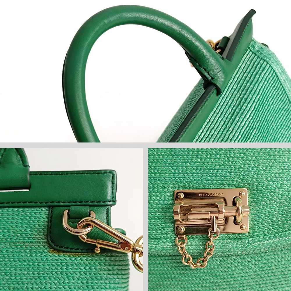 DOLCE & GABBANA Sicily shoulder bag in green raff… - image 4