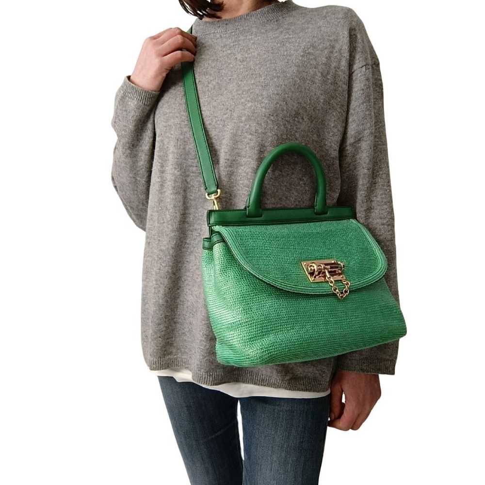 DOLCE & GABBANA Sicily shoulder bag in green raff… - image 7