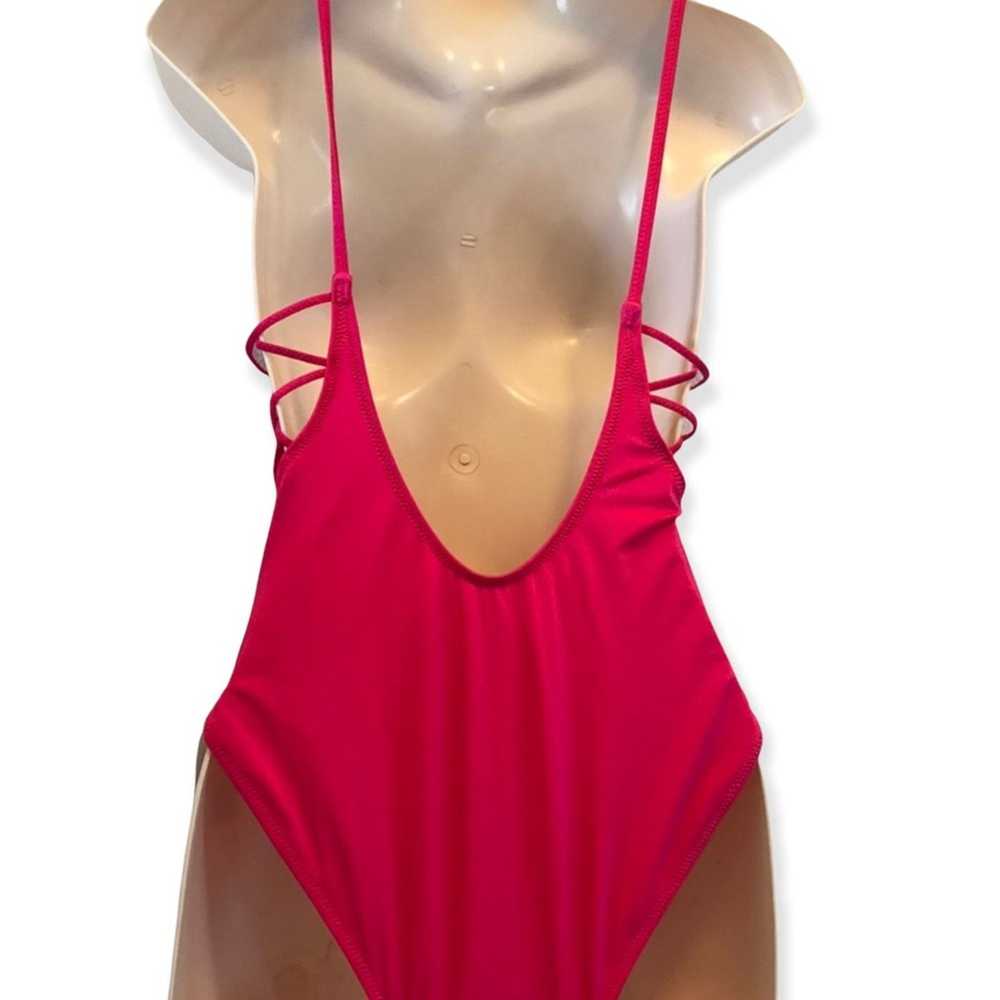 Topshop Topshop Hot Pink One Piece Swimsuit Size … - image 3