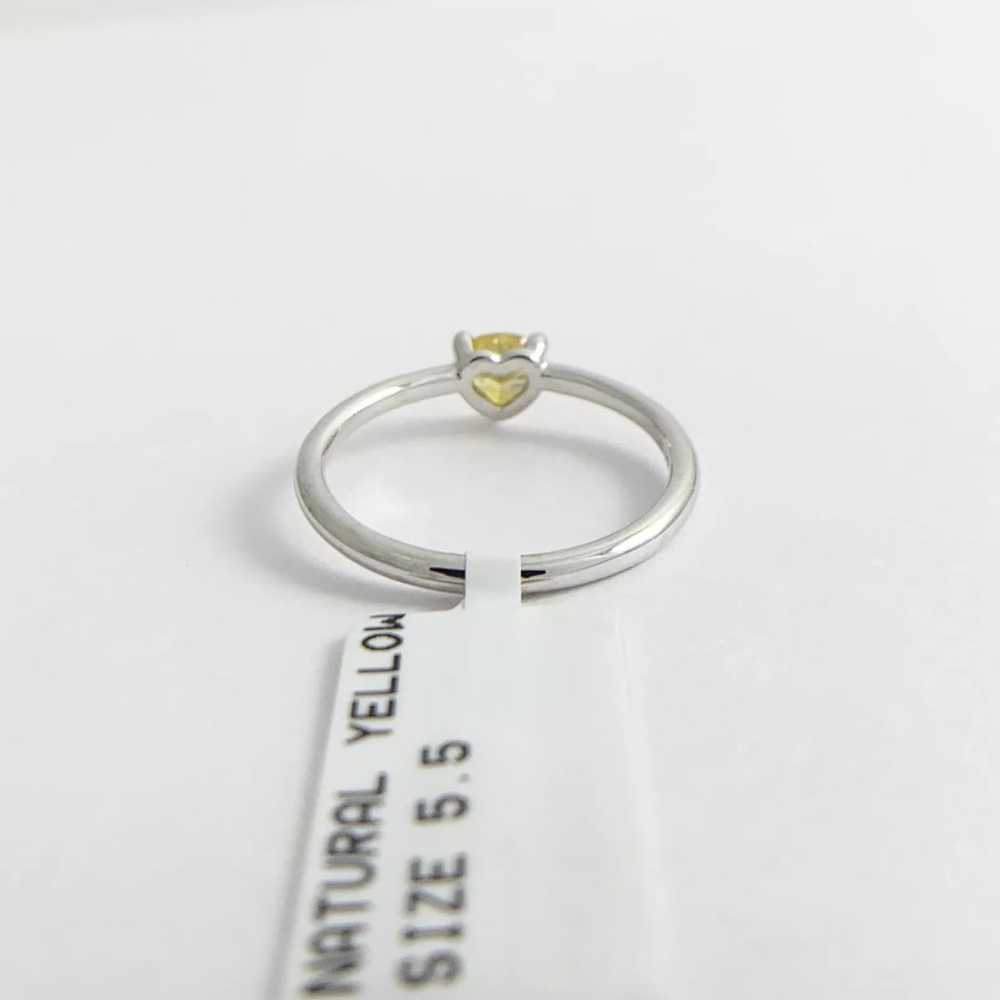 Yellow Heart Diamond Solitaire Engagement Ring 14… - image 10