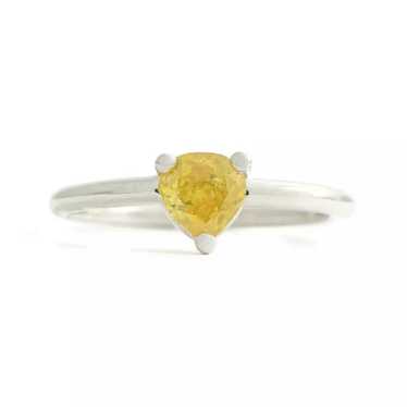 Yellow Heart Diamond Solitaire Engagement Ring 14… - image 1