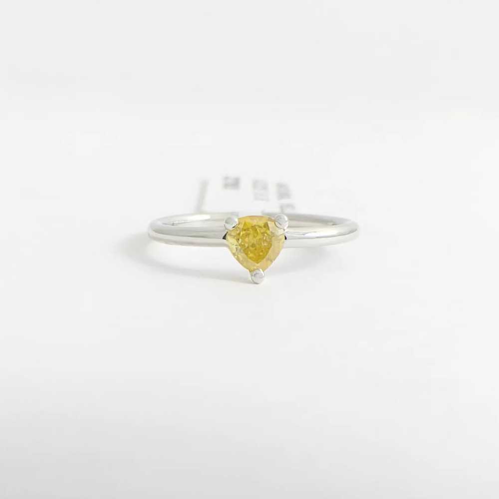 Yellow Heart Diamond Solitaire Engagement Ring 14… - image 7