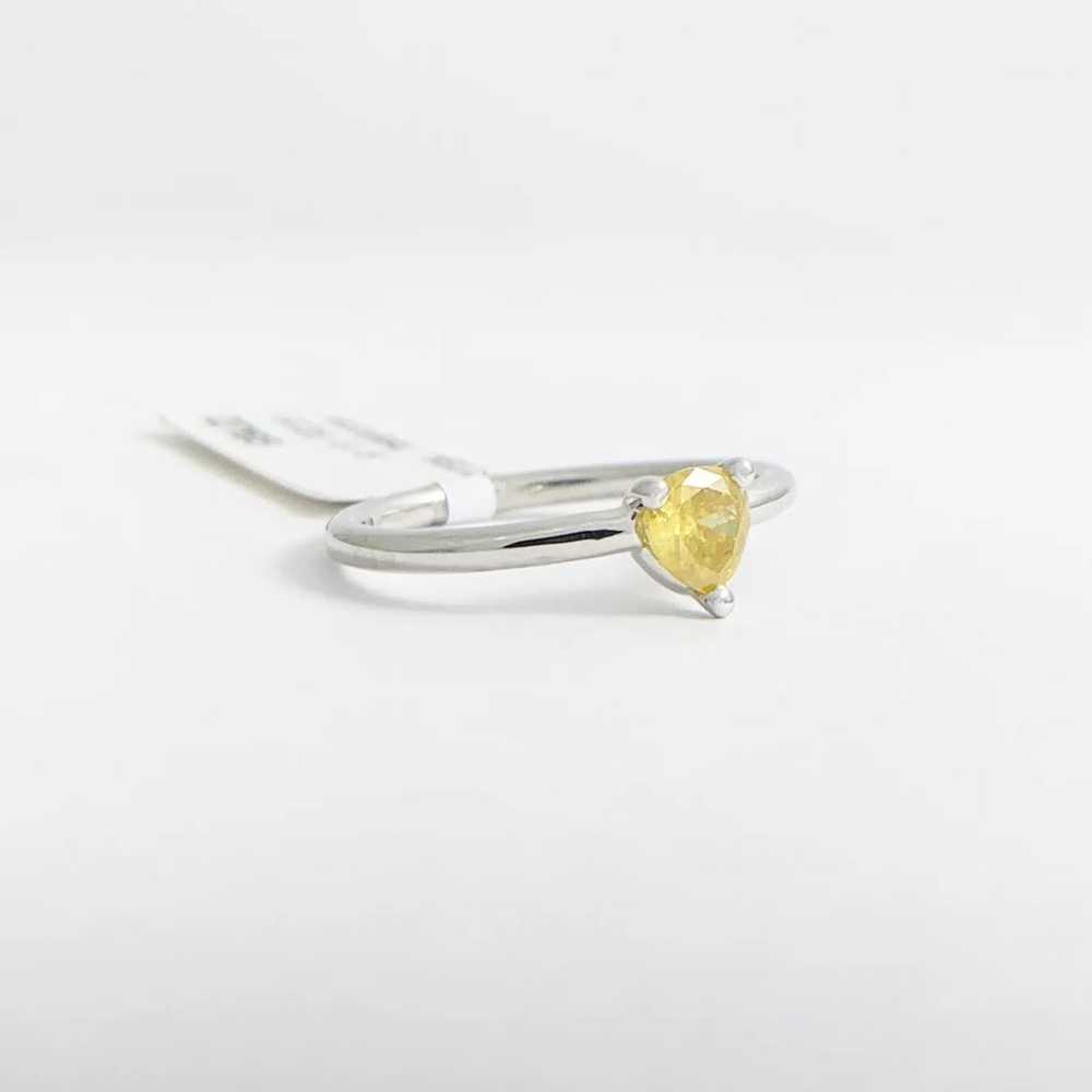 Yellow Heart Diamond Solitaire Engagement Ring 14… - image 8