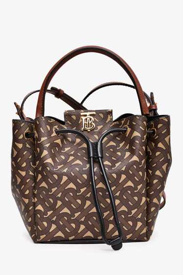 Burberry Brown Monogram Canvas Bucket Bag - image 1