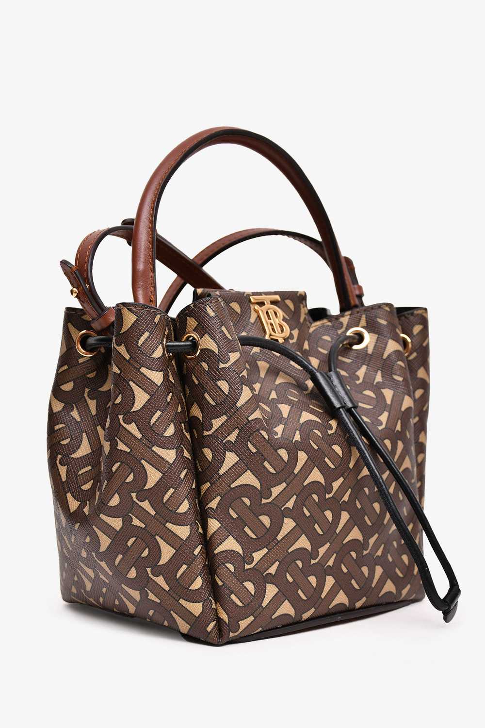 Burberry Brown Monogram Canvas Bucket Bag - image 2