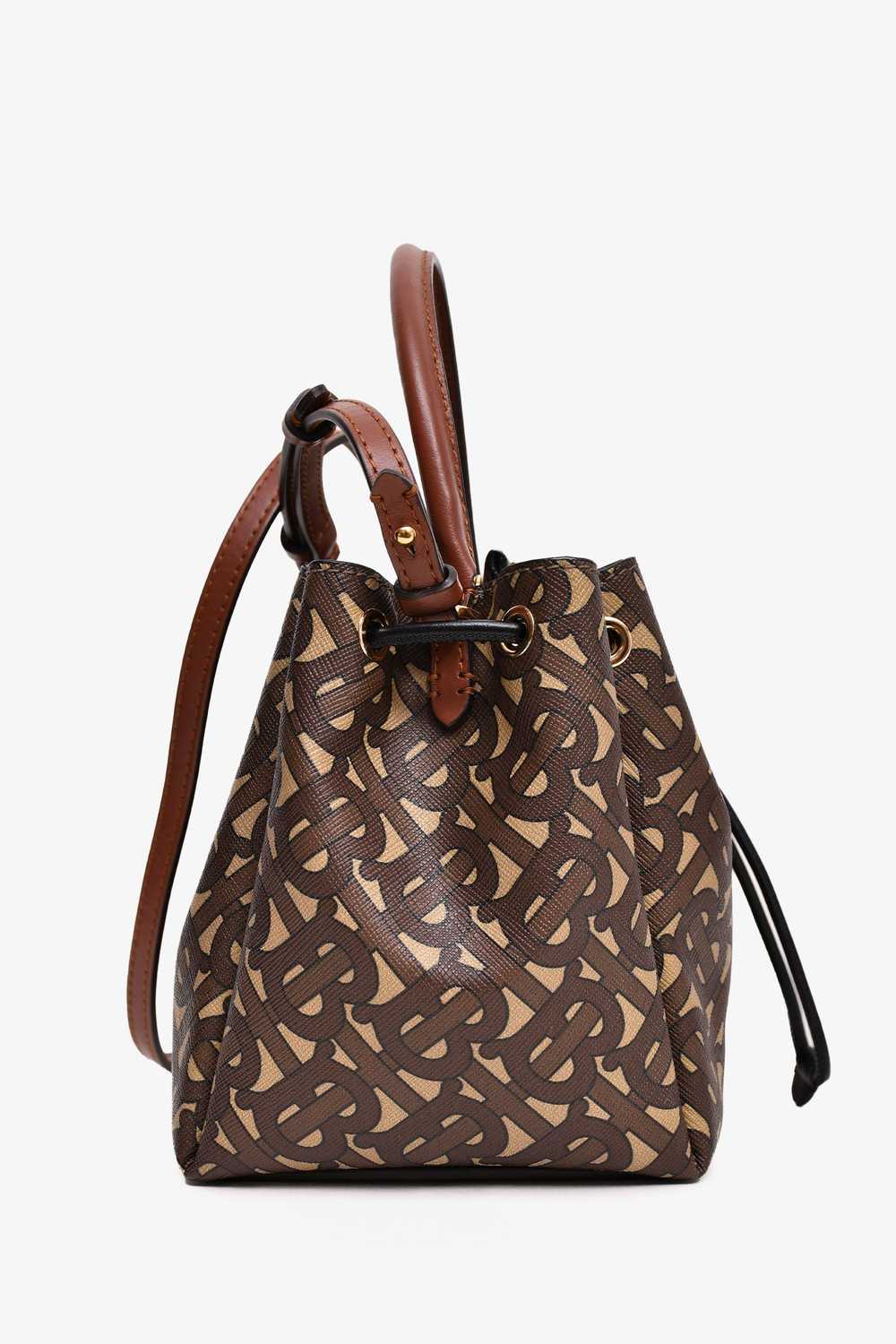 Burberry Brown Monogram Canvas Bucket Bag - image 3