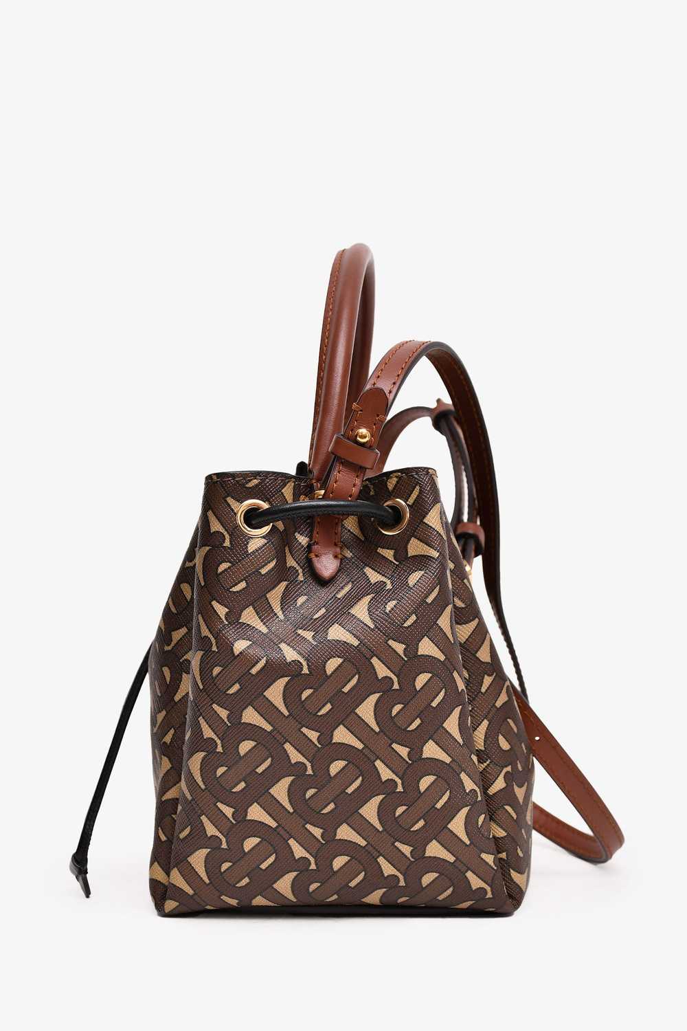 Burberry Brown Monogram Canvas Bucket Bag - image 5