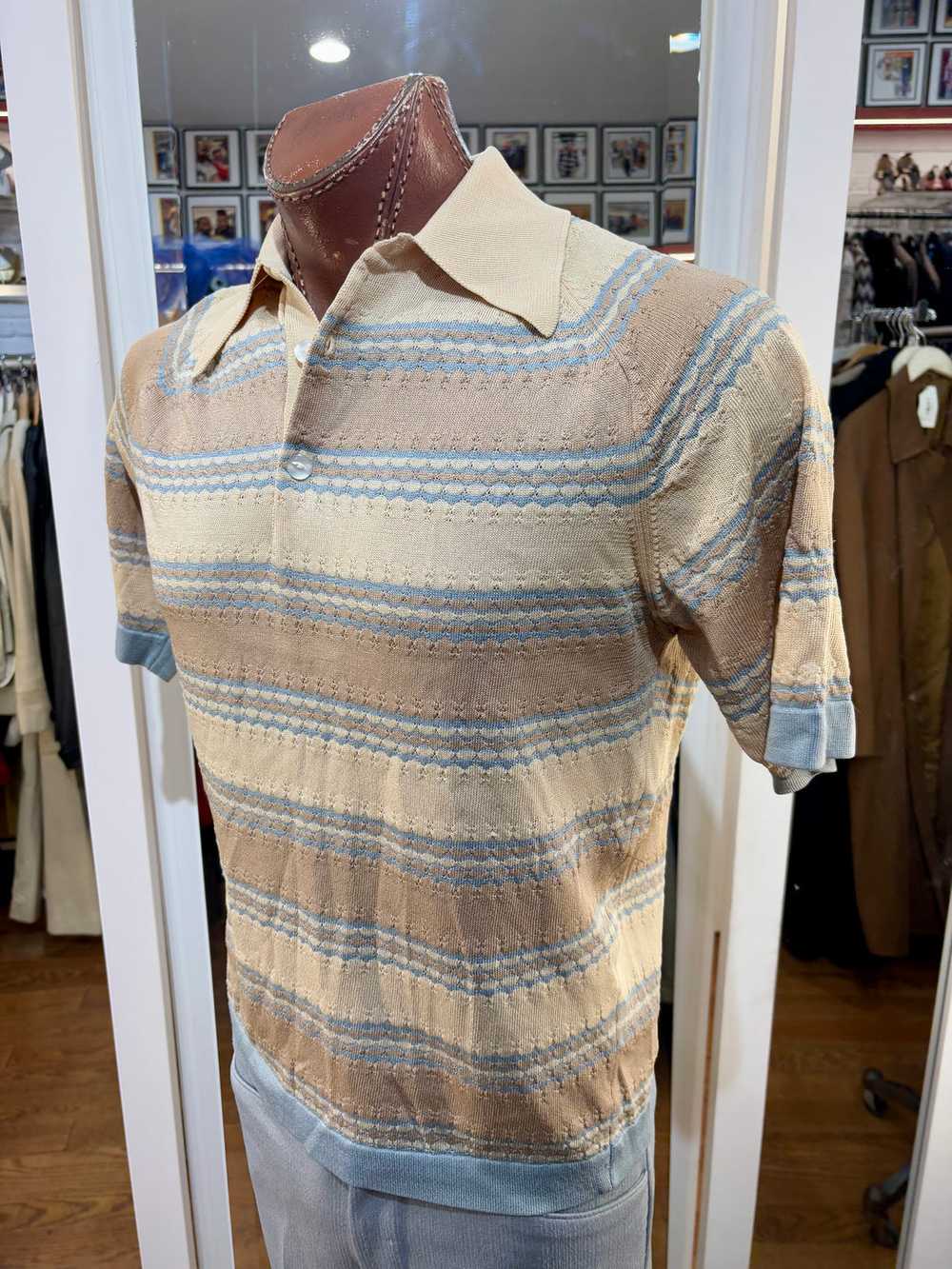 60’s Brown And Blue Short Sleeve By Donegal Coles… - image 6