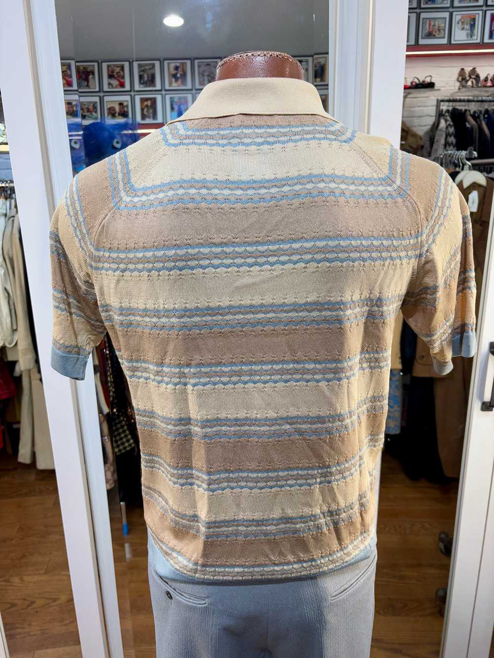 60’s Brown And Blue Short Sleeve By Donegal Coles… - image 9