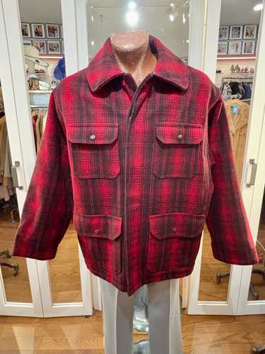 60’s Red & Black Tartan Hunter Coat By Woolrich