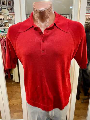 70’s Red Short Sleeve Shirt By Mc Gregor