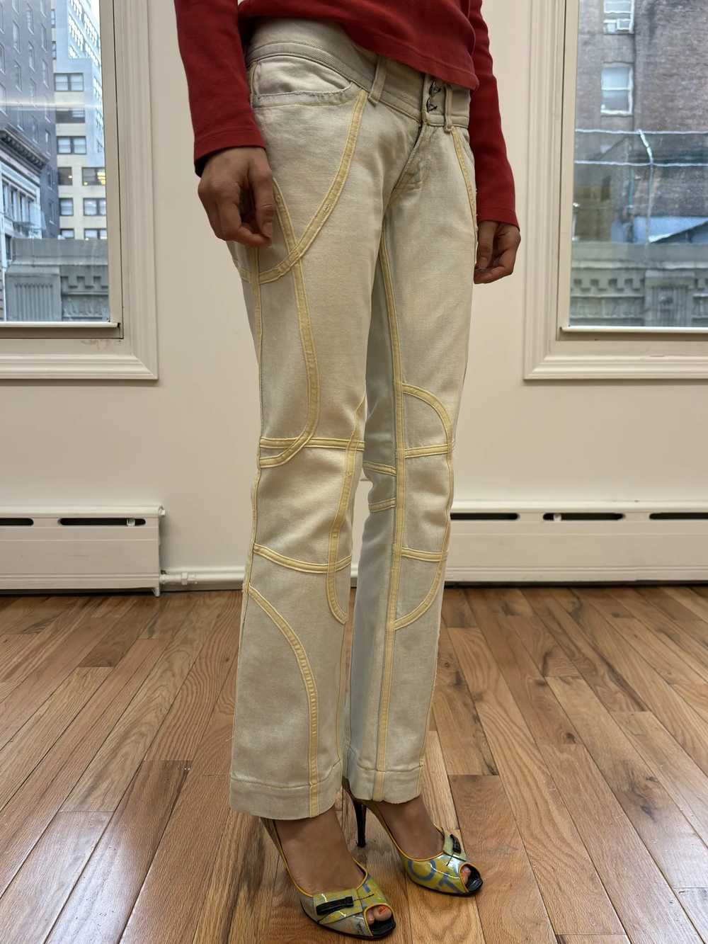 pantalon blanc White Denim Pants - image 2