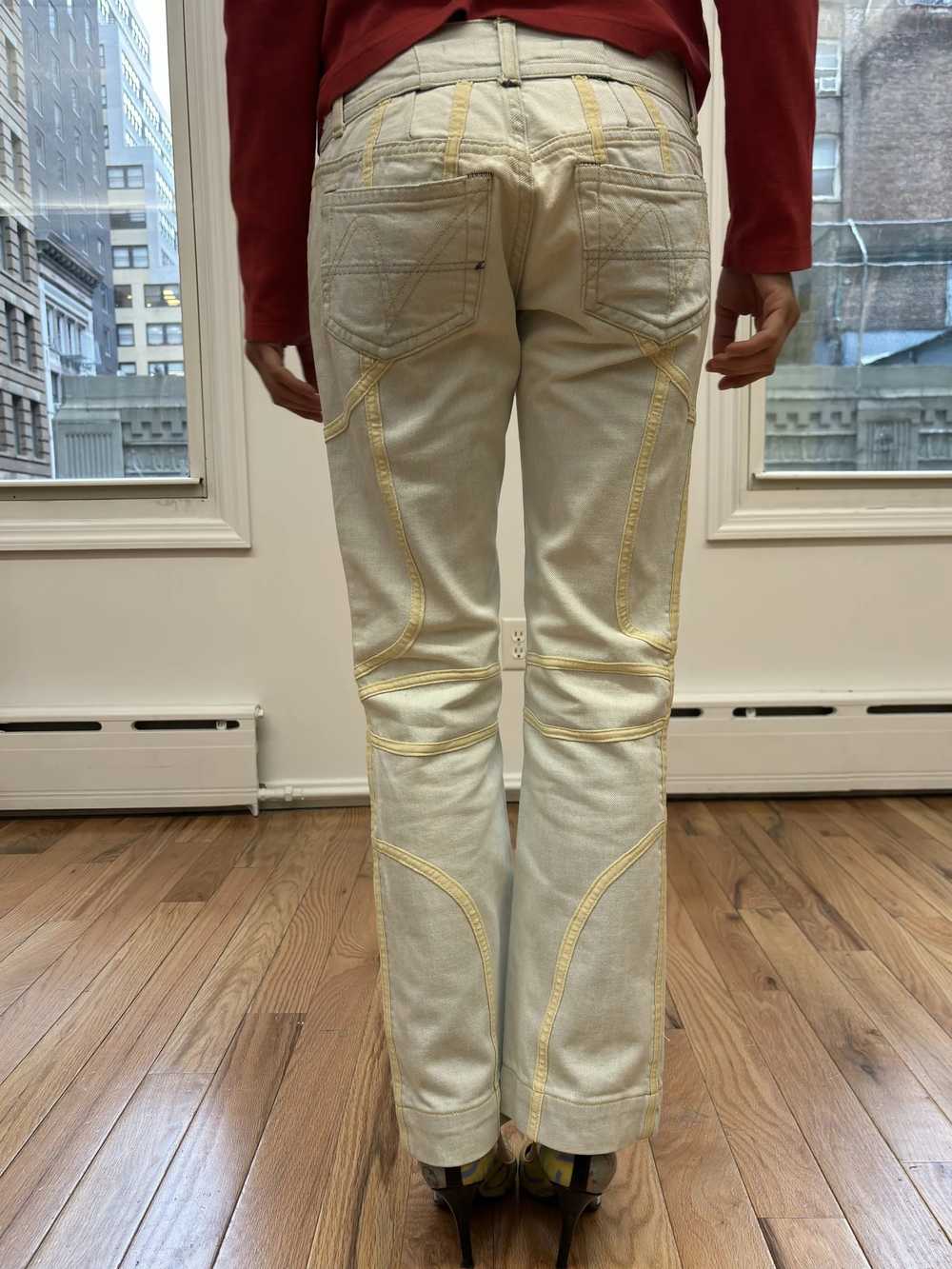 pantalon blanc White Denim Pants - image 4