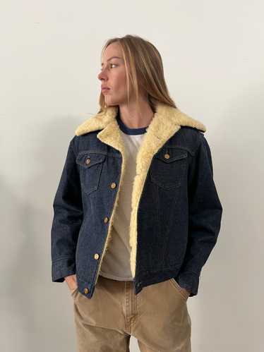 70s Carhartt Denim Sherpa Trucker Jacket