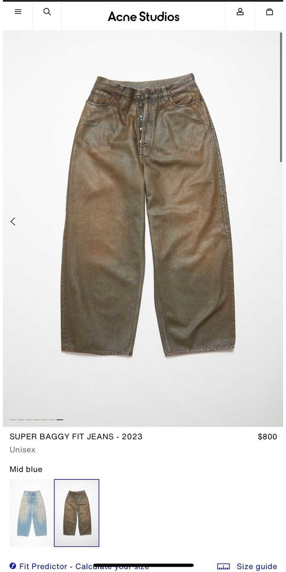 Acne Studios Acne Studios 2023 Super Baggy Jeans … - image 5