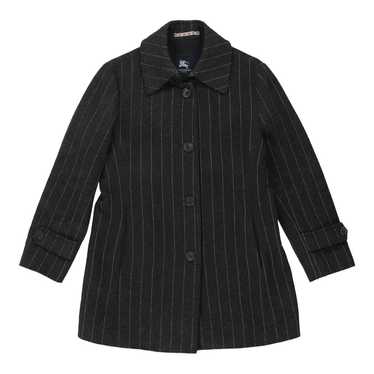 Burberry London Pinstripe Coat - Large Grey Wool - image 1