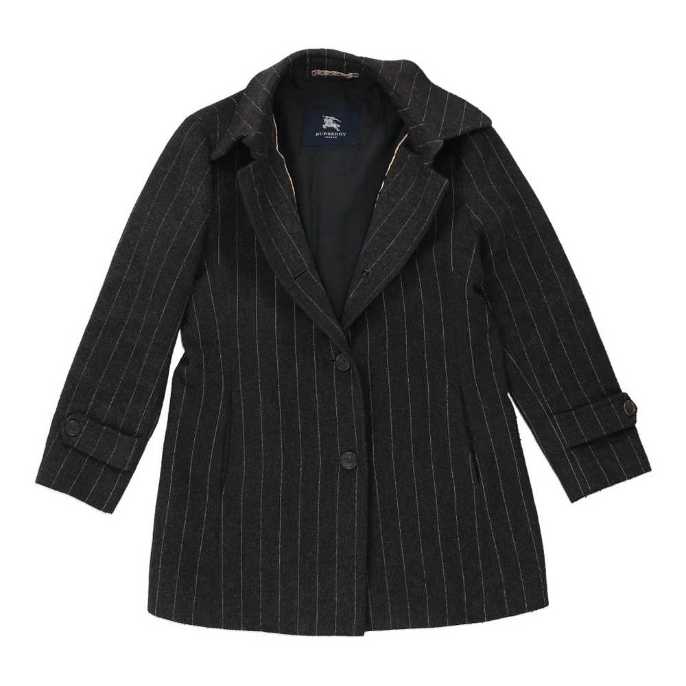 Burberry London Pinstripe Coat - Large Grey Wool - image 2