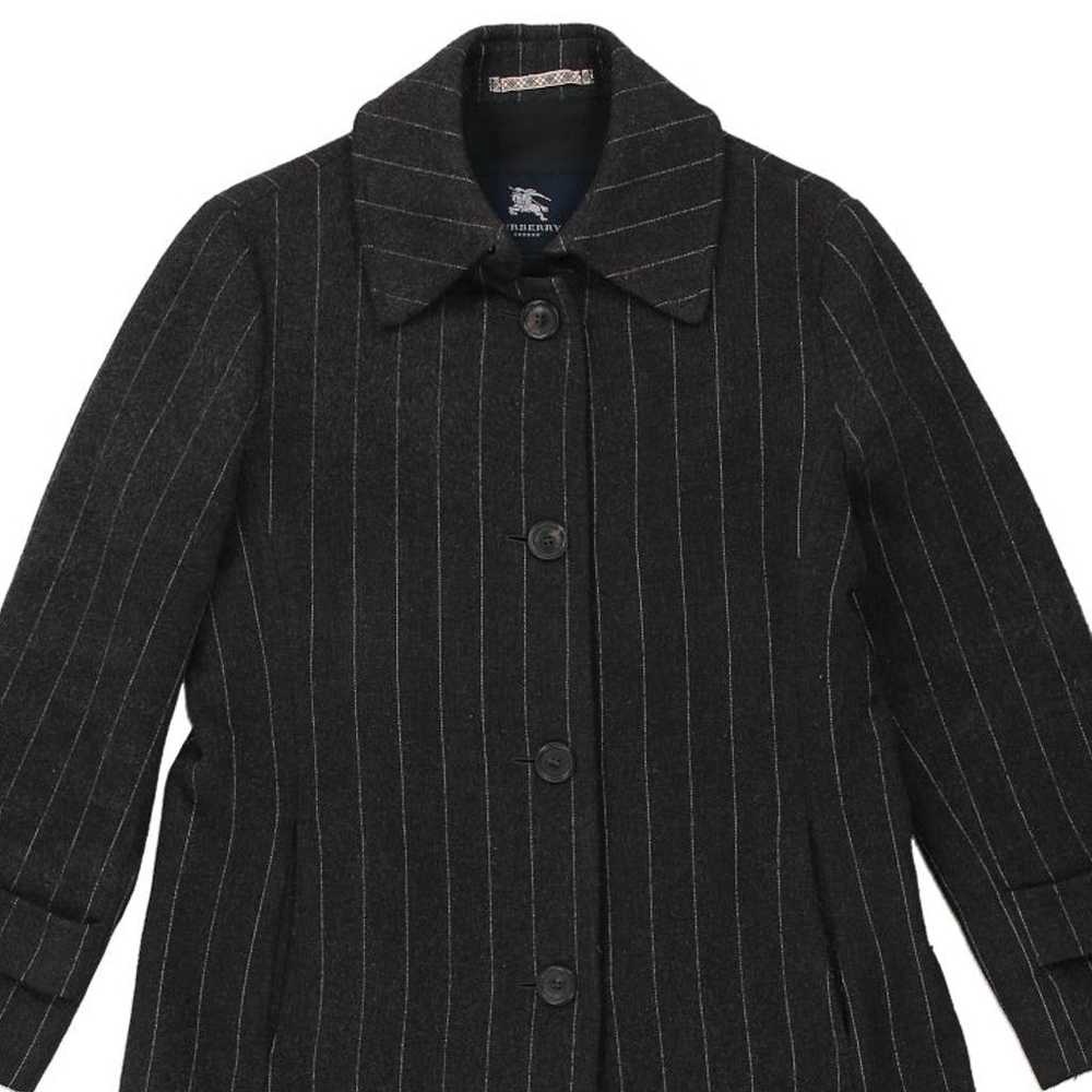 Burberry London Pinstripe Coat - Large Grey Wool - image 4