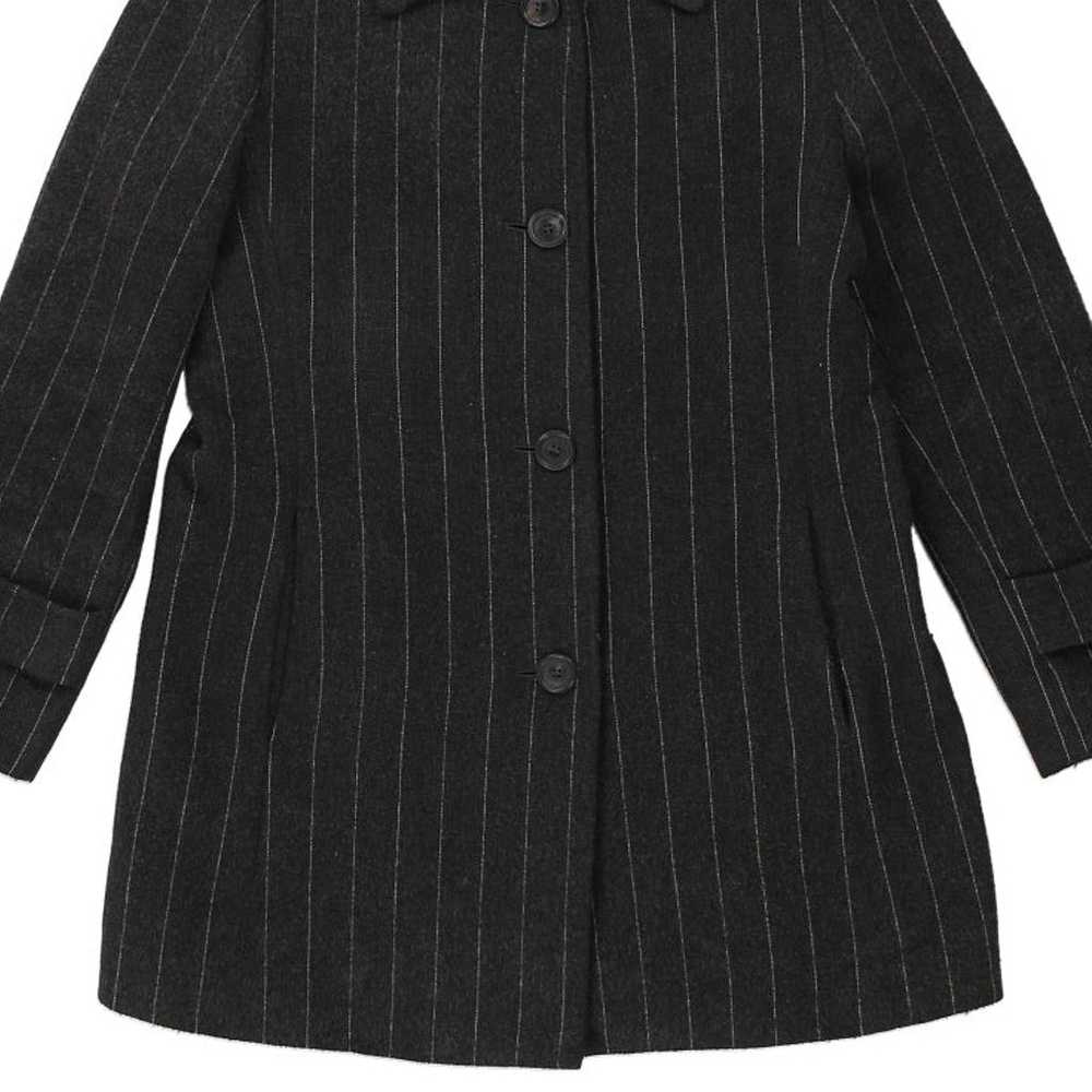 Burberry London Pinstripe Coat - Large Grey Wool - image 5