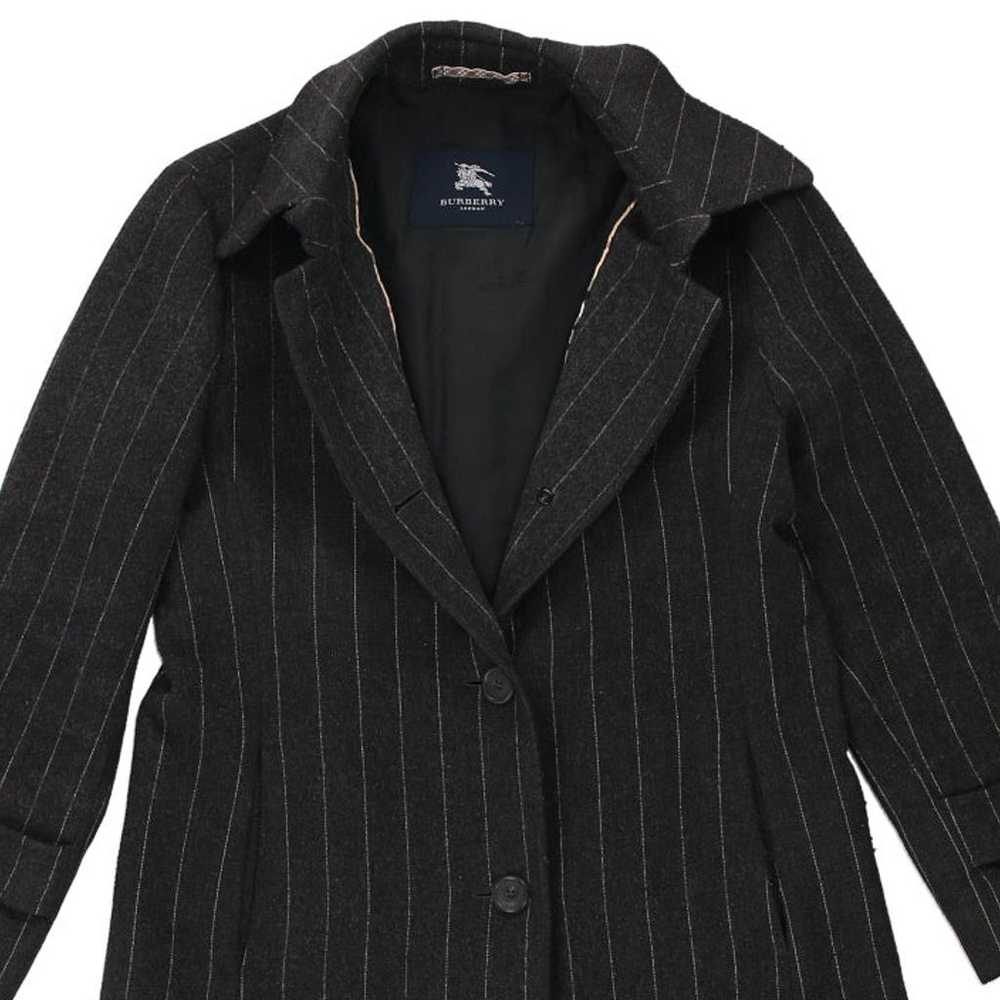 Burberry London Pinstripe Coat - Large Grey Wool - image 6