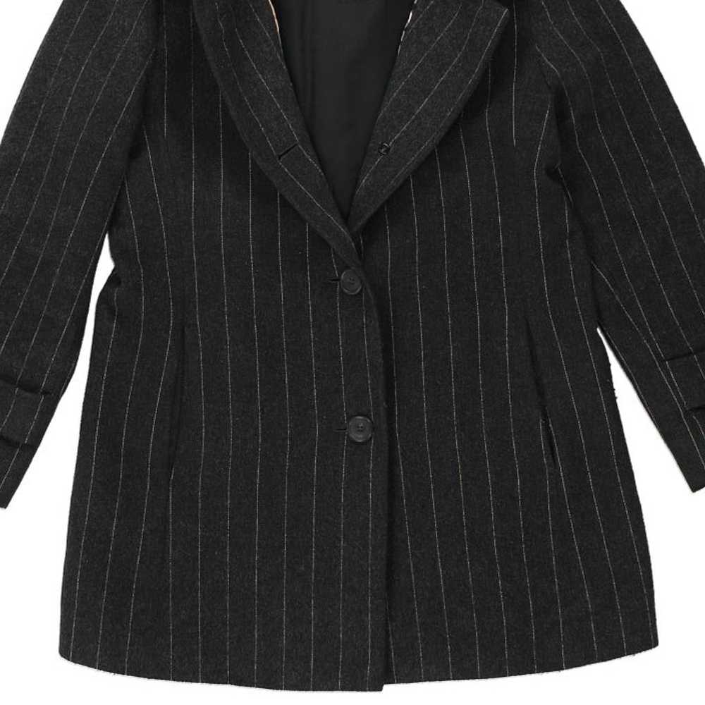 Burberry London Pinstripe Coat - Large Grey Wool - image 7