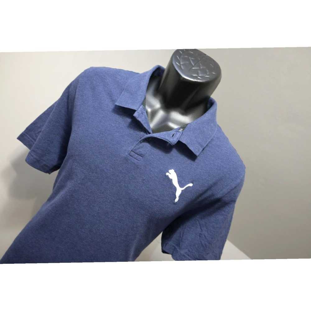 Puma Cotton Stretch Short Sleeve Athletic Blue Po… - image 4