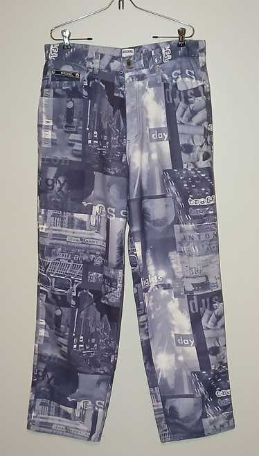 パンツ Moschino 'Tea Time' Print Pants Vintage Moschino Jeans Trousers Floral High Waist Tapered