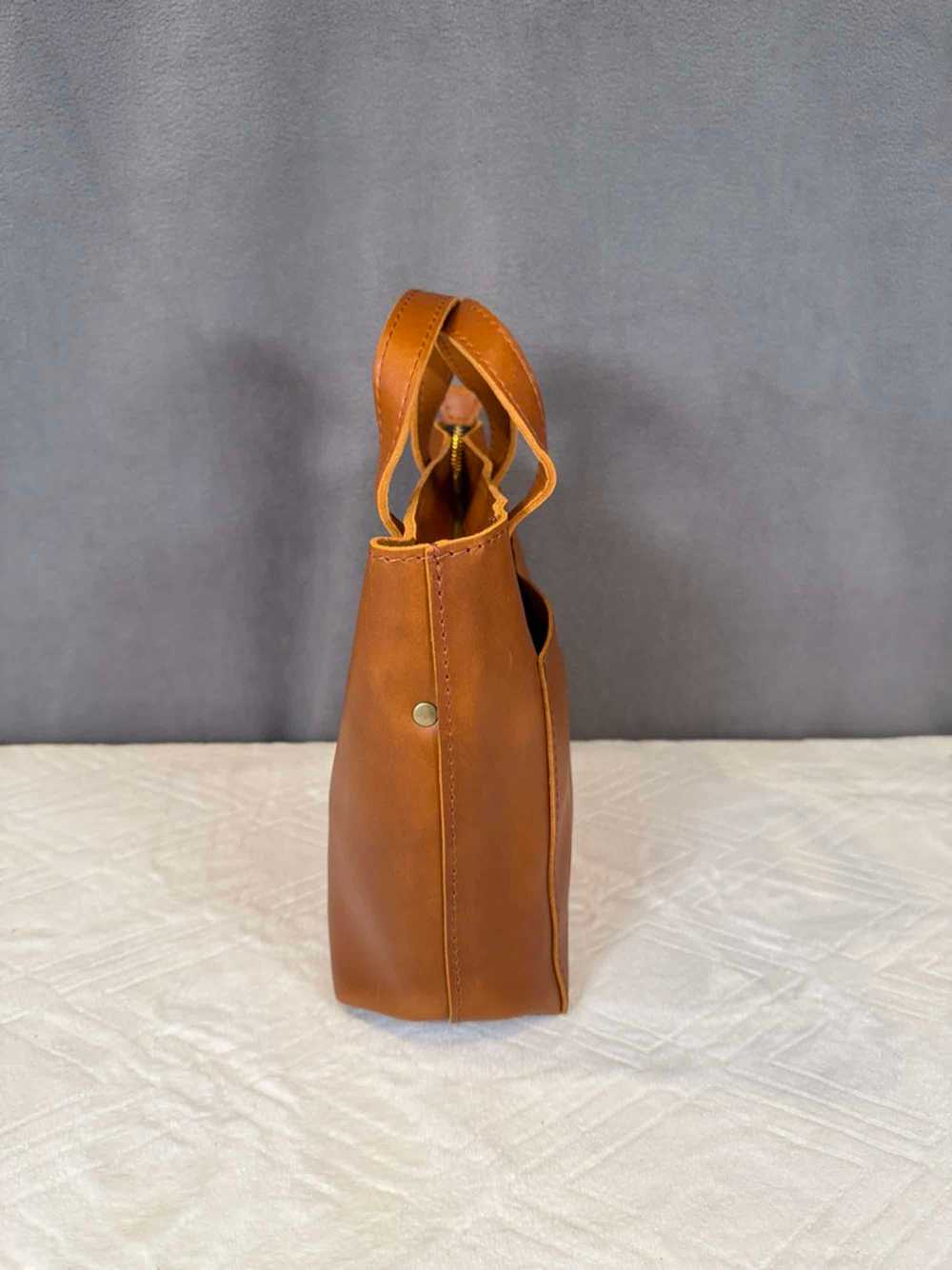 Portland Leather Light Brown Mini Crossbody w/zip - image 5