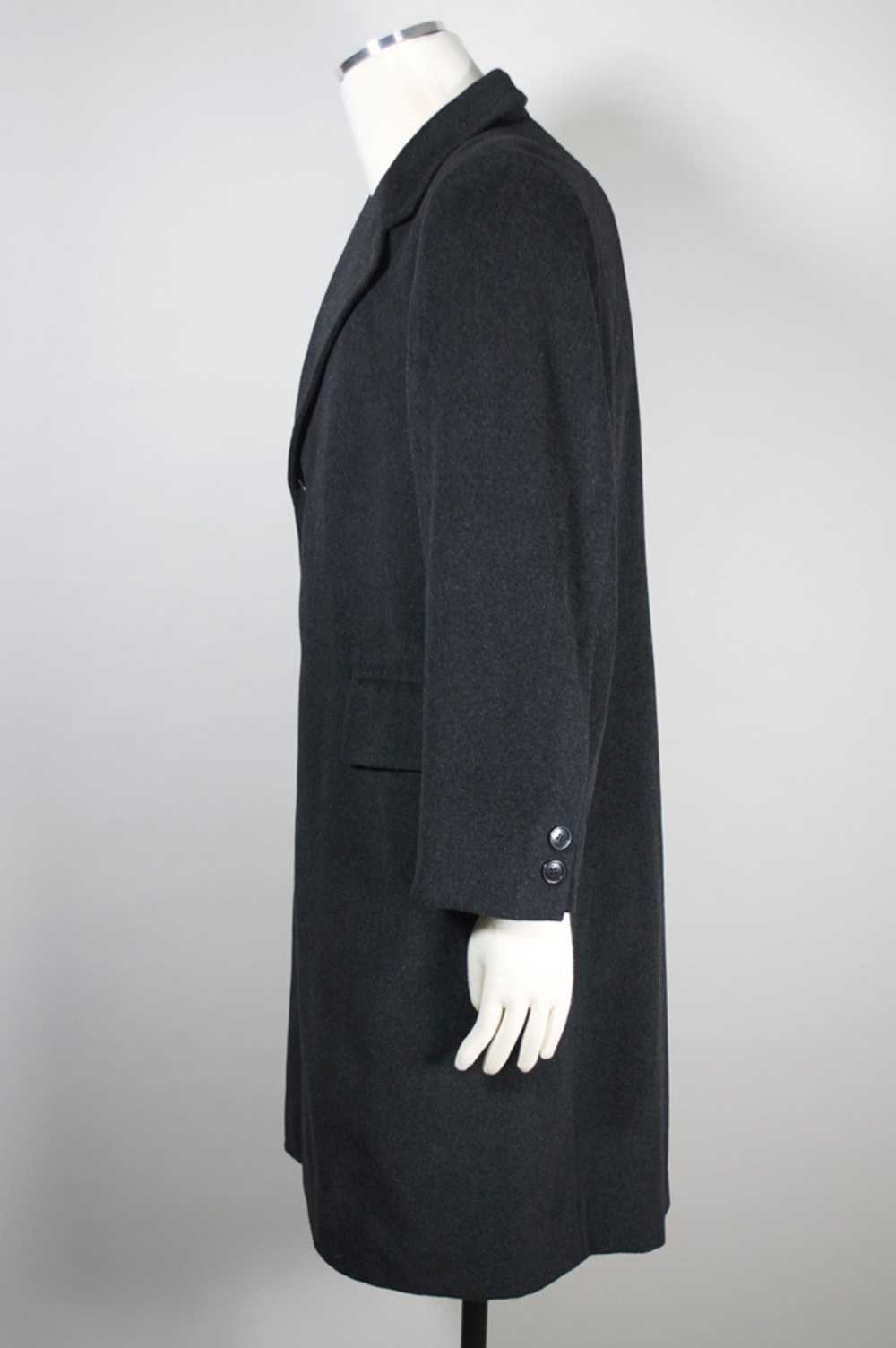 Charcoal gray cashmere mens coat 70s M 3/4-length - image 4