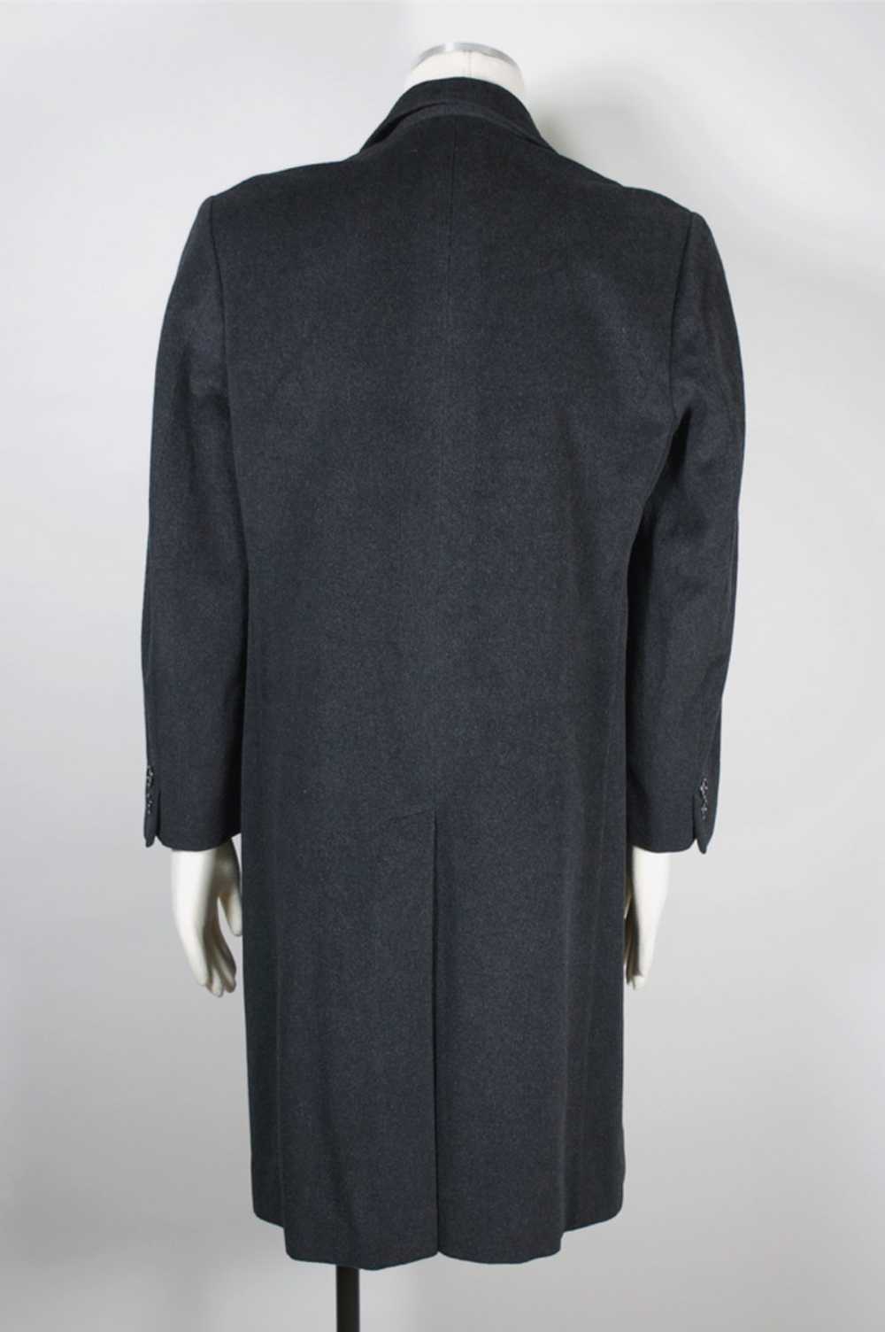 Charcoal gray cashmere mens coat 70s M 3/4-length - image 5