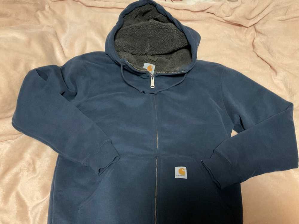 Carhartt Hoodie Full Zip 100072 Navy 472 Bouncy I… - image 1