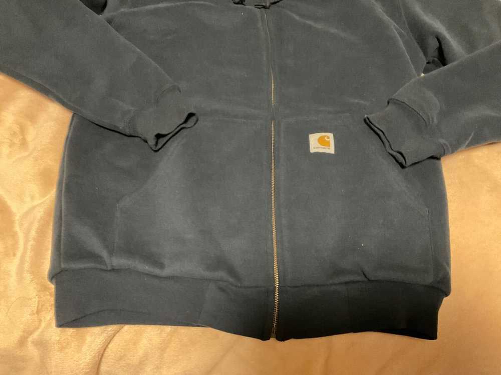 Carhartt Hoodie Full Zip 100072 Navy 472 Bouncy I… - image 3