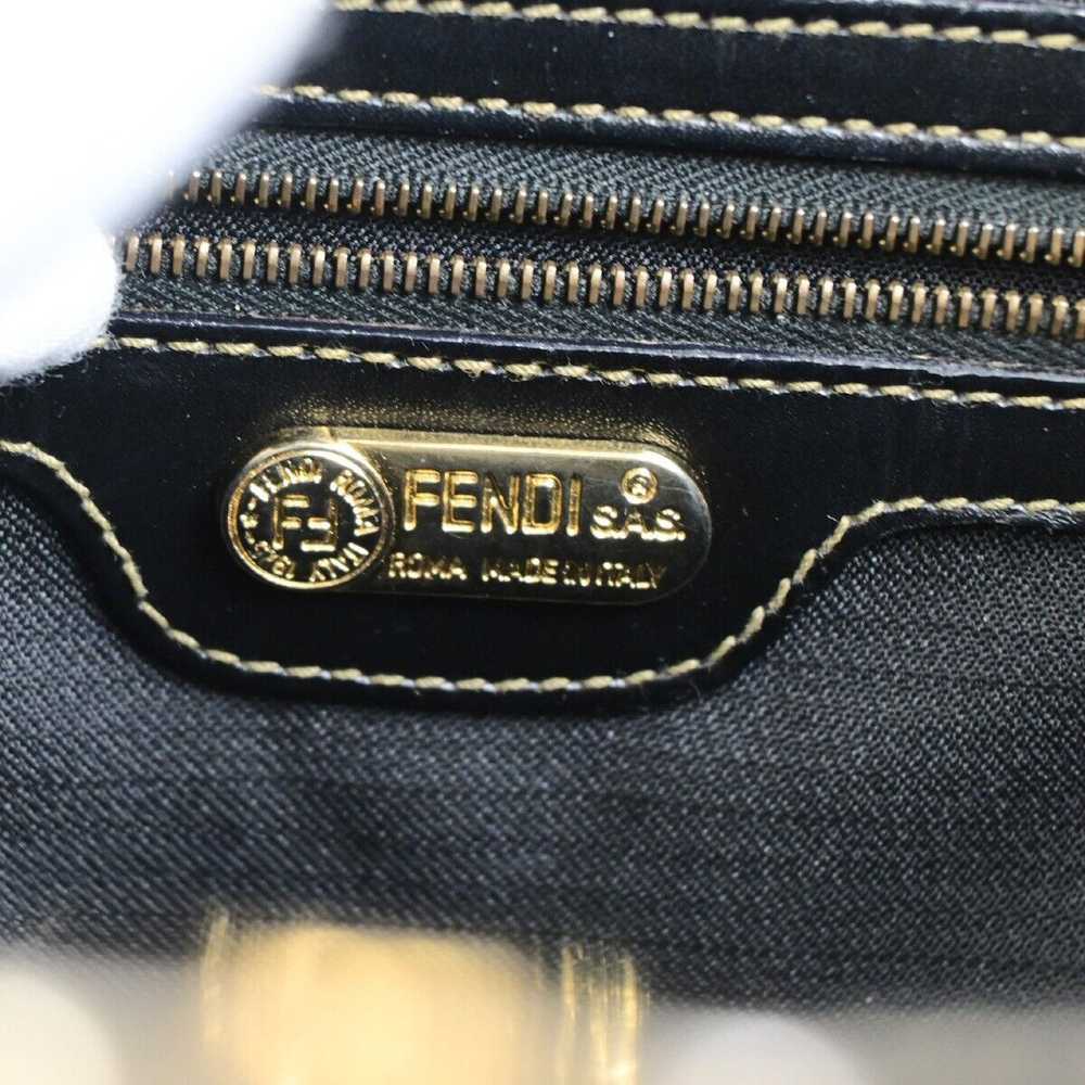 Fendi Pequin Brown Canvas Handbag (Pre-Owned) - image 9