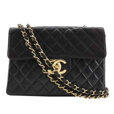 Chanel Jumbo Black Leather Shoulder Bag (Pre-Owne… - image 1