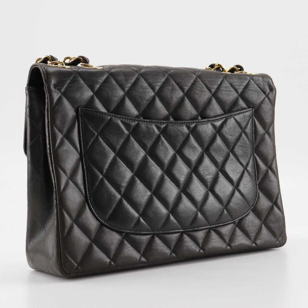 Chanel Jumbo Black Leather Shoulder Bag (Pre-Owne… - image 2