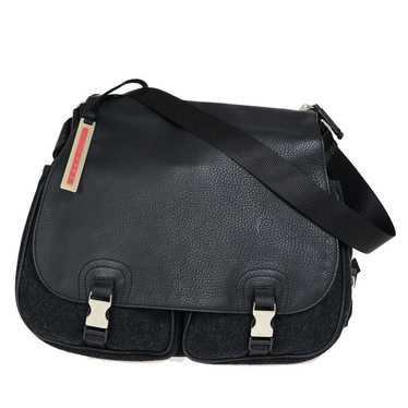 Prada Black Wool Shoulder Bag (Pre-Owned)