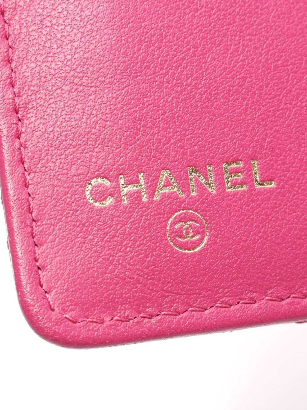 CHANEL Pre-Owned 2018-2019 Camellia wallet - Pink - image 4