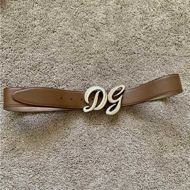 Vintage Dolce & Gabbana factory D&G Belt w/Silver-tone Logo Buckle